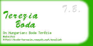 terezia boda business card